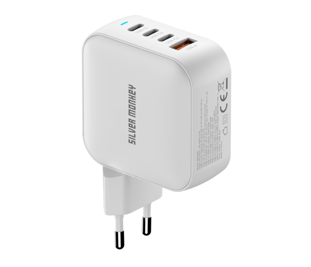 Silver Monkey Ładowarka GaN Smart Quadro 100W PD Biała - 1417250 - zdjęcie 8